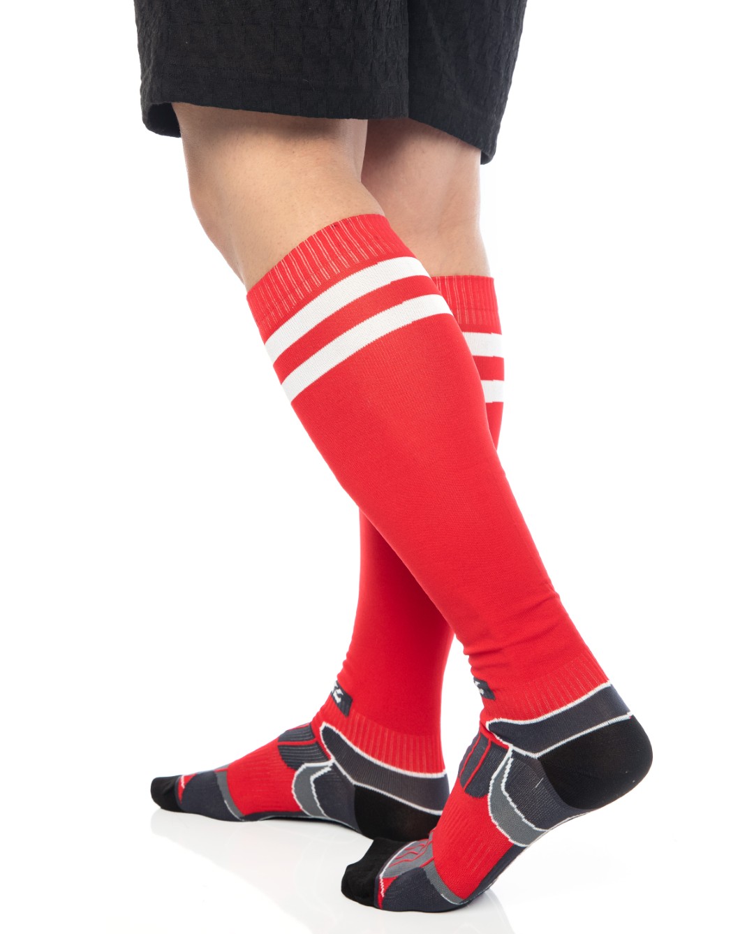ES01 Erkek Dizaltı Teknik Çorabı Futbol kırmızı - Görsel 4