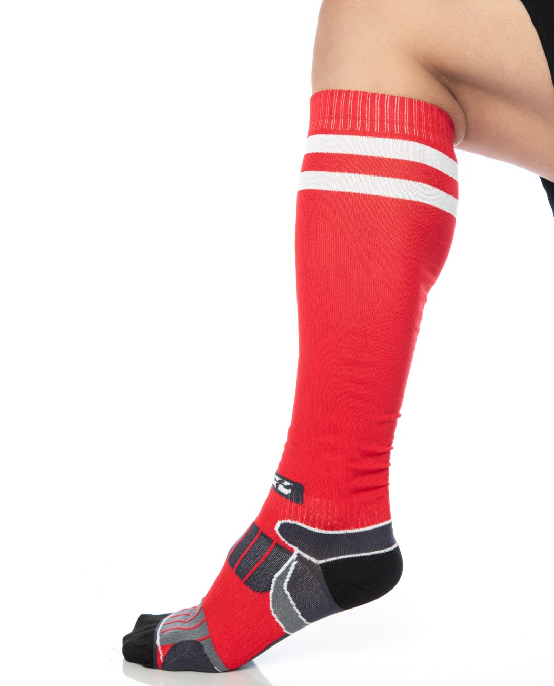 ES01 Erkek Dizaltı Teknik Çorabı Futbol kırmızı - Görsel 5