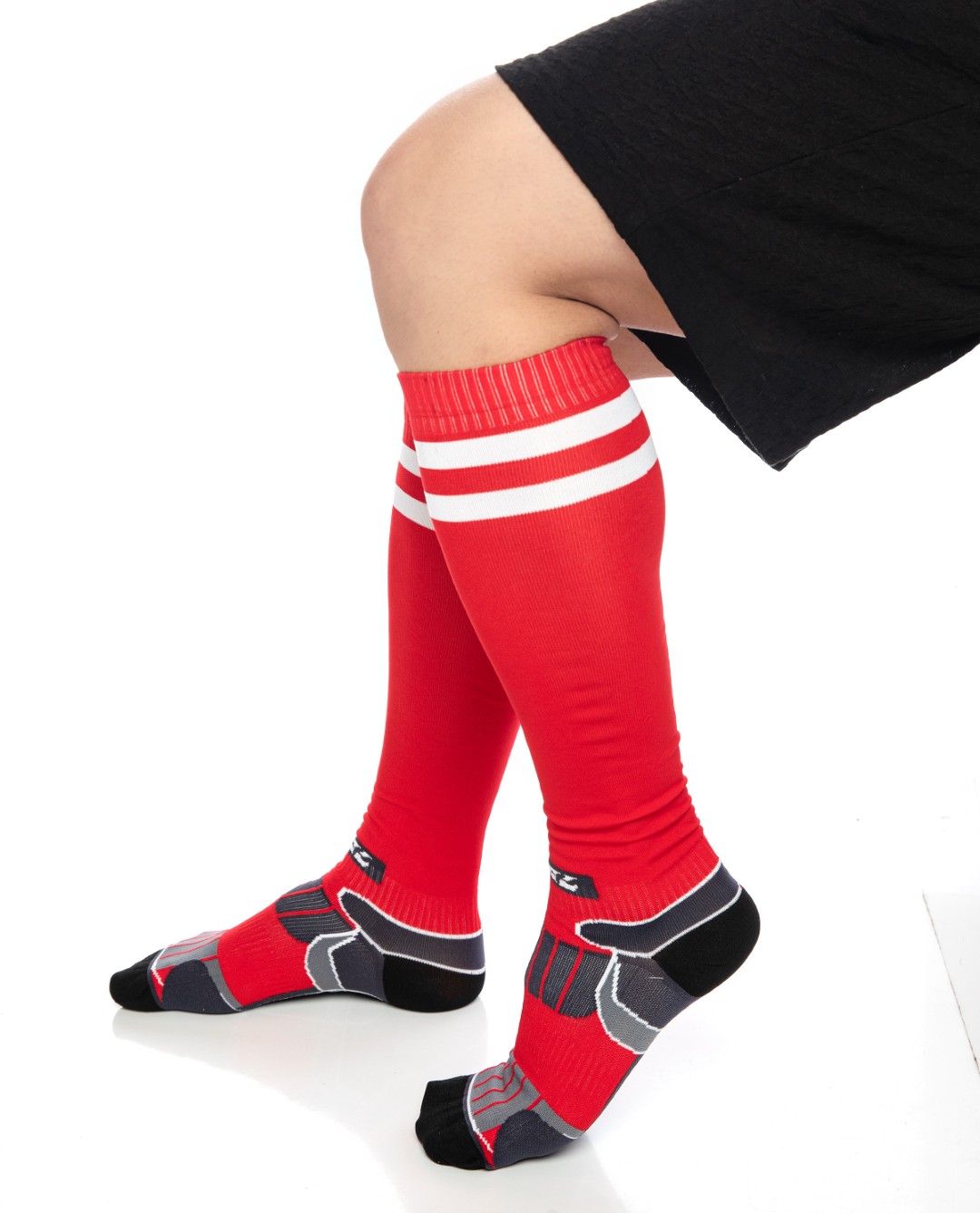 ES01 Erkek Dizaltı Teknik Çorabı Futbol kırmızı - Görsel 6