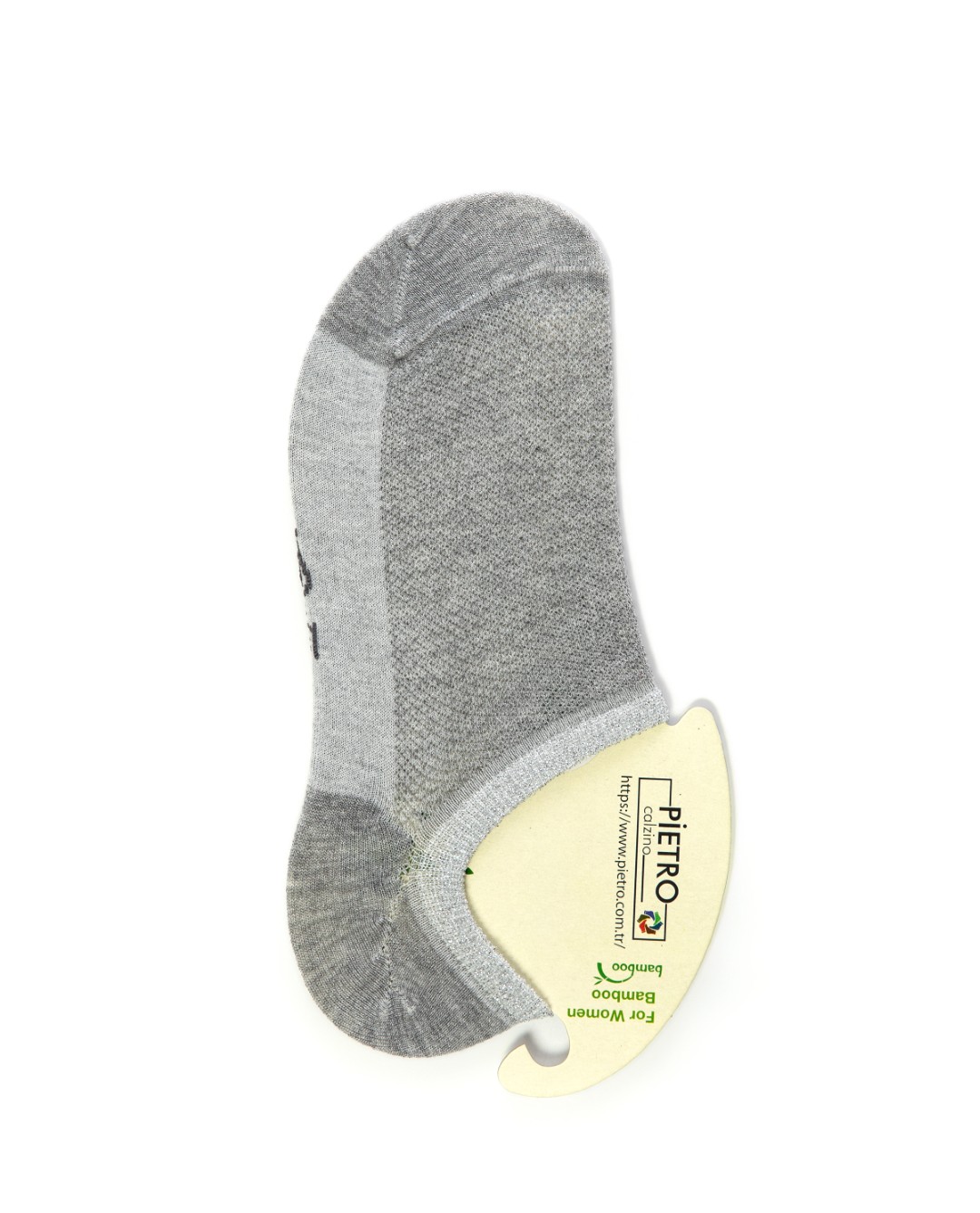 KBMB10 Kadın Bambu Sneakers Çorabı Gri Lakos